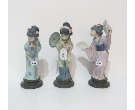 Three Lladro Geishas Condition Report:Available upon request