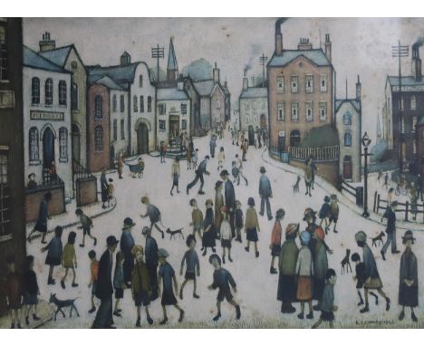 AFTER L.S.LOWRY&nbsp;A busy street, print, 46 x 61cm Condition Report:Available upon request
