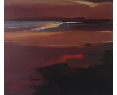 PAM CARTER (SCOTTISH b.1952)&nbsp; SEASCAPE&nbsp; Print multiples, signed, numbered, 50 x 50cm, together with another smaller