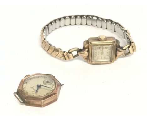 Two vintage ladies 9ct gold Rotary & Accurist watches, total weight of 24.3g. Postage category A