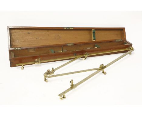 A Horne & Thornthwaite brass pantograph,in a fitted mahogany case,73cm