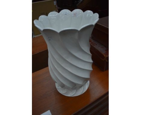 A modern ceramic vase, of twist design, height approx. 44cm, no makers mark , few chips here and there
