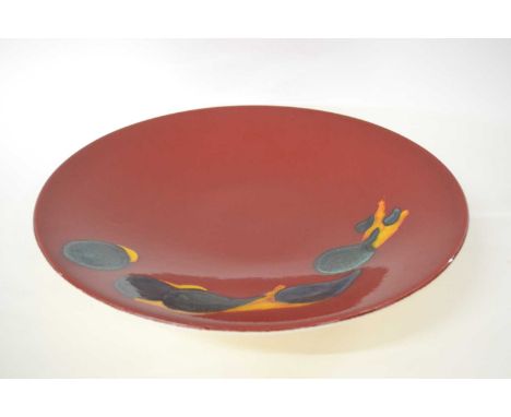 A large Poole pottery charger from the Odyssey range41cm diameter good condition