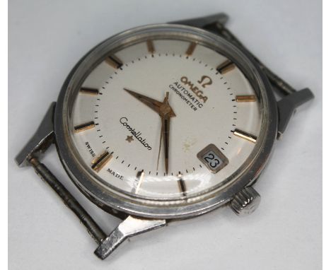 A 1962 Omega Constellation Automatic Chronometer wristwatch 14902-62 with signed champagne dial, gold tone Dauphine hands and
