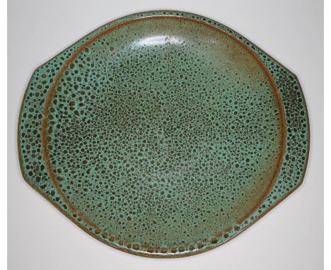 A 1960s Poole pottery Sea Crest dish designed by Guy Sydenham &amp; Tony Moore, length 34.5cm.  Condition - good, no damage/r