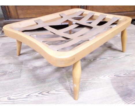 An Ercol light elm and beech stool.  