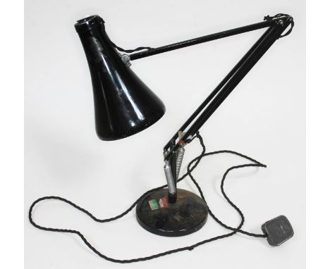 A Herbert Terry &amp; Sons black anglepoise lamp.  