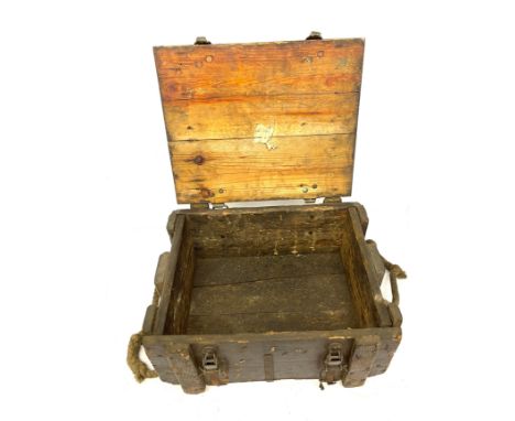 Vintage wooden ammunition, approximate measurements: Height Width 43cm, Depth 35cm, Height 22cm