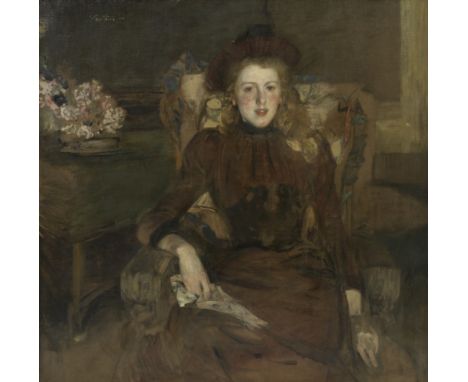 Sir James Guthrie PRSA HRA RSW LLD (British, 1859-1930)Portrait of Miss Wilson signed 'J. Guthrie' (upper left)oil on canvas1