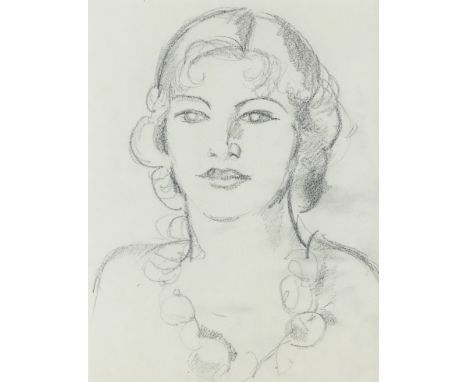 John Duncan Fergusson RBA (British, 1874-1961)Portrait of a Lady Wearing a Necklace pencil23 x 17.5cm (9 1/16 x 6 7/8in).This