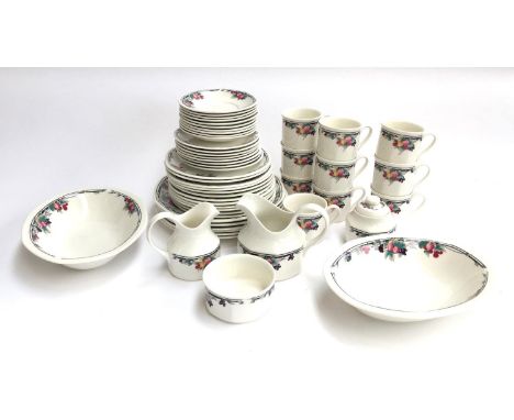 A Royal Doulton 'Autumn's Glory' part dinner service, to include cups and saucers (10), sugar bowls (2), milk jug, side plate