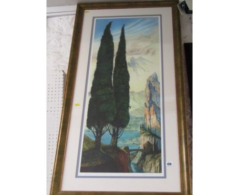 ROGER GARLAND, signed limited edition colour print "Two Trees", 37" x 40" 