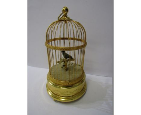 Vintage Miniature Brass Bird Cage Approx 22cm High