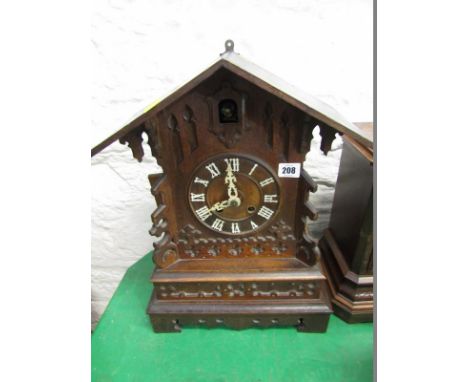 CUCKOO CLOCK, black forest chalet design cuckoo clock, 18" height. 