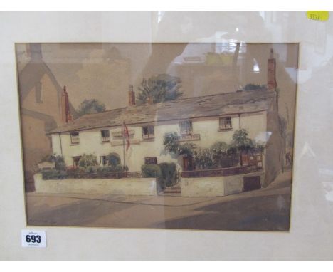 R. J. SWAN, signed watercolour dated 1937, "Carriers Inn, Bude", 9" x 13" 