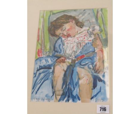 GARY WRAGG, signed watercolour and inscribed "Portrait of Lucy", 11" x 8" 