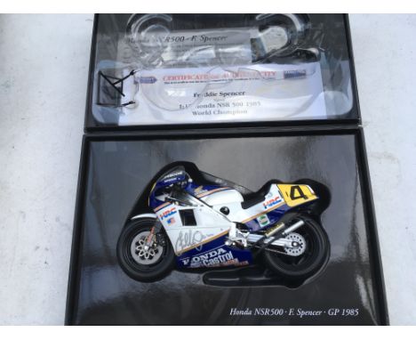 Minichamps, boxed, Freddie Spencer, Honda NSR 500, GP 1985, 1:12 scale