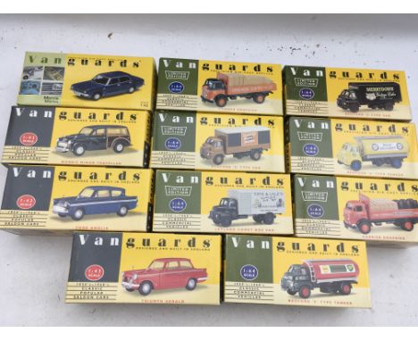 Vanguards, boxed diecast vehicles, 1:43 and 1:64 scale, including some limited editions, x11