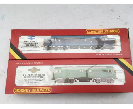 Hornby railways, OO scale, locomotives including BR class 37, co-co Diesel Electric And BR class 29 Bo- Bo diesel electric, b