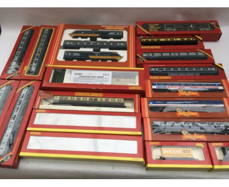 Hornby railways, OO scale, boxed, including High speed train pack R426 Inter - City 125, operating mail coaches, etc