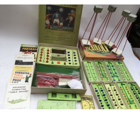 Subbuteo table soccer, Continental club edition boxed, along with 8 more boxed teams , Floodlights, Scoreboard, extra goal ke