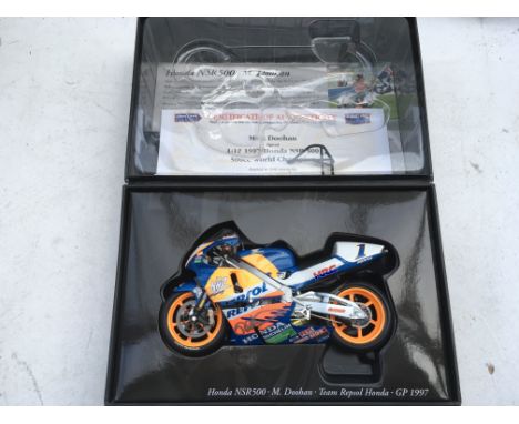 Minichamps, boxed, Mick Doohan, Repsol Honda NSR500, GP 1997, 1:12 scale