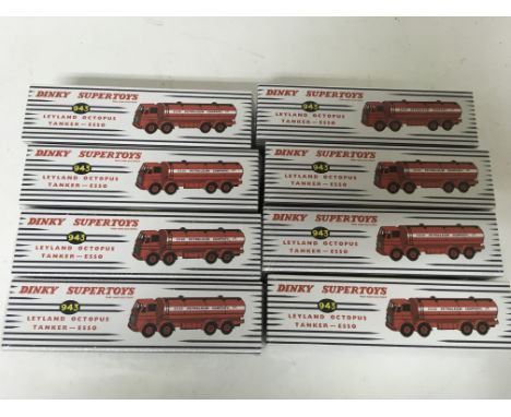 Atlas Dinky Supertoys, Leyland Octopus Tanker ESSO, #943, x8 sealed