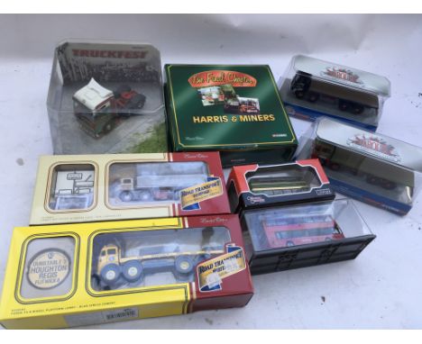 A collection of boxed diecast vehicles including limited edition, Road Transport Heritage, Sam Longson and Blue circle cement