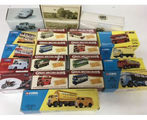 A collection of boxed Diecast vehicles including, Corgi, Corgi Classics, Atlas etc