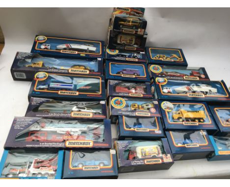 Matchbox Superkings , Boxed Diecast vehicles, including K129 Coast guard, k117 Bulldozer Transporter, K39 Snorkel Fire Engine