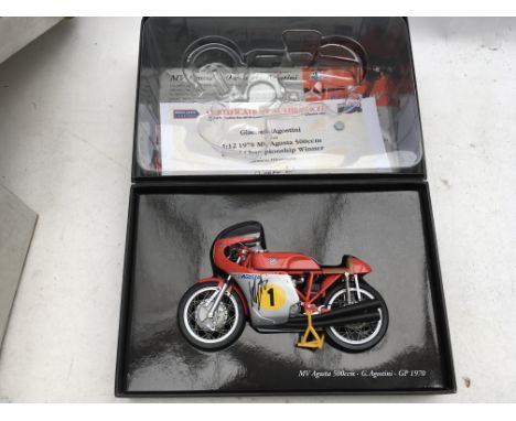 Minichamps, boxed, MV Agusta 500ccm, G Agostini, GP 1970, 1:12 scale
