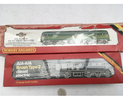 Hornby railways, OO scale, locomotives, Boxed, including BR class 47, Co-Co Diesel Electric, A1A-A1A brush type 2 diesel elec