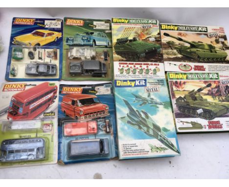 Dinky toys , boxed Diecast Action kits , includes Volvo 1800S, Routemaster bus, Ford Transit van, Rolls Royce Phantom, Panavi