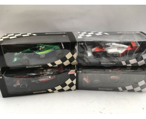 Minichamps, boxed, 1:18 scale, Formula 1 racing, x4