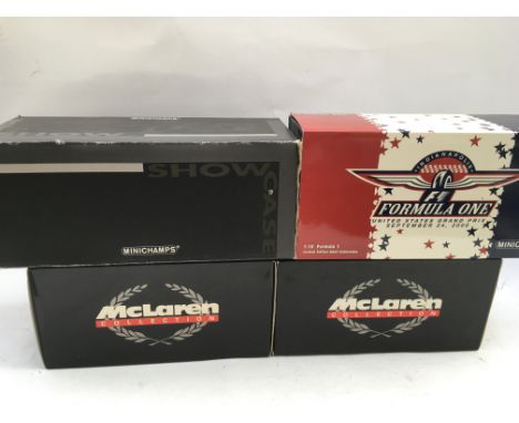 Minichamps, boxed, 1:18 scale, Formula 1 racing, special editions, x4