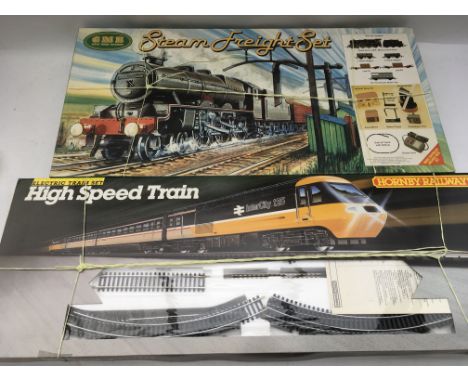Hornby railways, OO Scale, High speed electric train set, boxed and a GMR ,great model railway , steam freight set, boxed