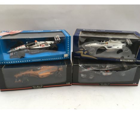 Minichamps, boxed, 1:18 scale, Formula 1 racing, x4
