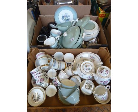 Wedgwood Wintergreen, Royal Grafton, Worcester etc (2 boxes)