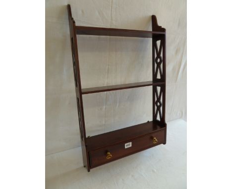 Rosewood hanging what-not shelf