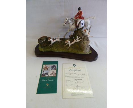 Cotswold studio arts group hunting figure 'Lying Low' David Geenty 76/250