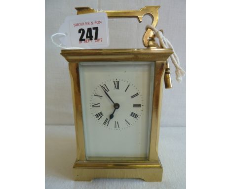 Brass carriage clock - ACG (6") 