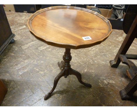 Carved walnut tripod wine stand 