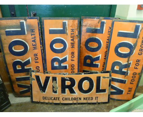Enamel advertising signs -'Virol, The Food for Health' (5)