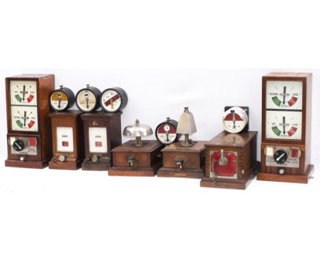 A collection of GWR signal box instruments from Ford Bridge signal box which was on the Shrewsbury Hereford Joint line betwee