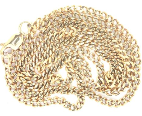 9ct gold neck chain, L: 55 cm, 8.1g. P&amp;P Group 1 (£14+VAT for the first lot and £1+VAT for subsequent lots) 
