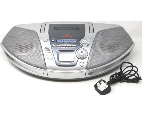 Panasonic RX ES29 CD cassette radio ghetto blaster with power lead, working at lotting. Not available for in-house P&amp;P 