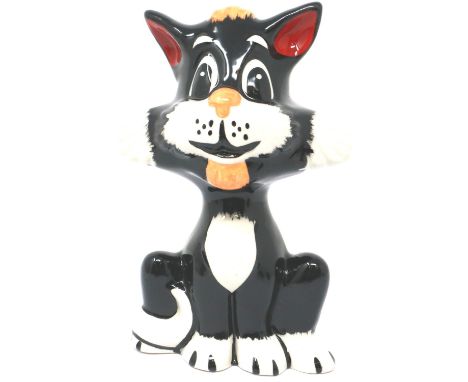 Lorna Bailey cat, Inky, H: 12 cm, no cracks or chips. P&amp;P Group 1 (£14+VAT for the first lot and £1+VAT for subsequent lo