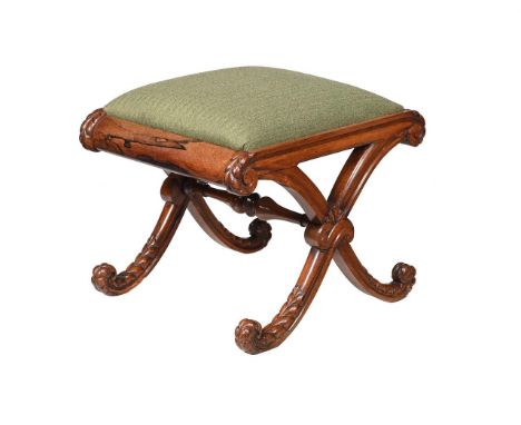 Y&nbspA WILLIAM IV ROSEWOOD STOOL   CIRCA 1835, IN THE MANNER OF GILLOWS 44cm high, 52cm wide, 46cm deep