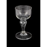 A BALUSTER WINE GLASS