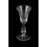 A BALUSTER WINE GLASS